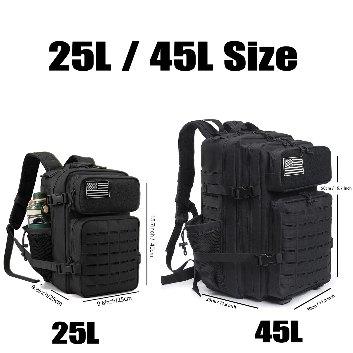 AeroWild™ Tactical Molle Trekking Backpack — 25L / 45L Capacity