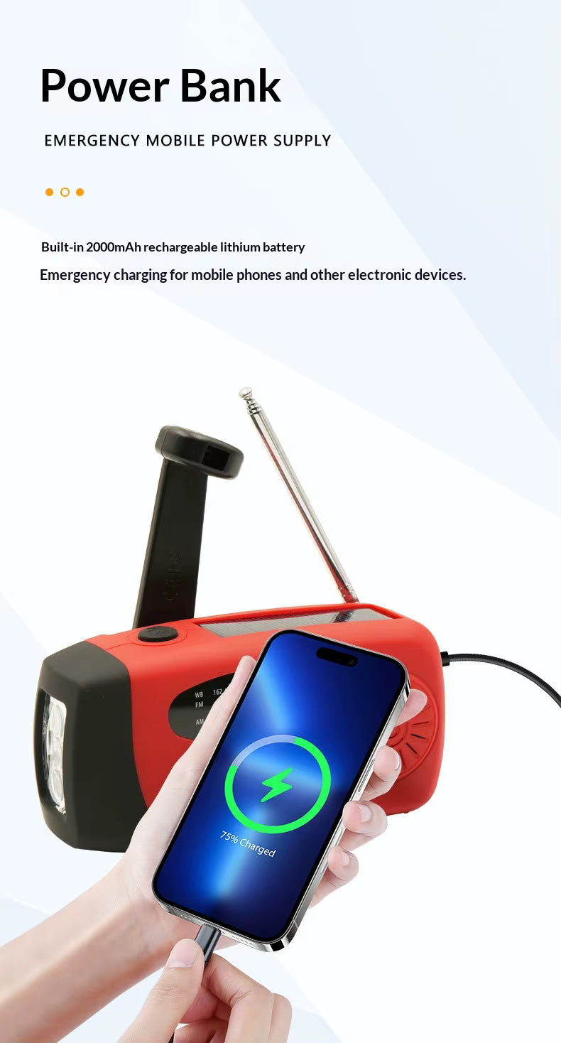 AeroWild™ Emergency Solar & Hand-Crank Weather Radio