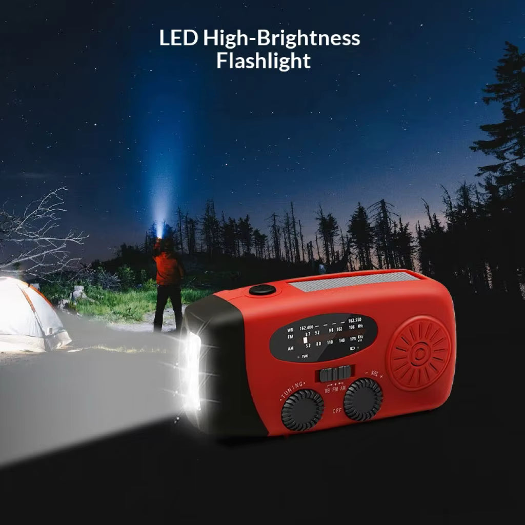 AeroWild™ Emergency Solar & Hand-Crank Weather Radio