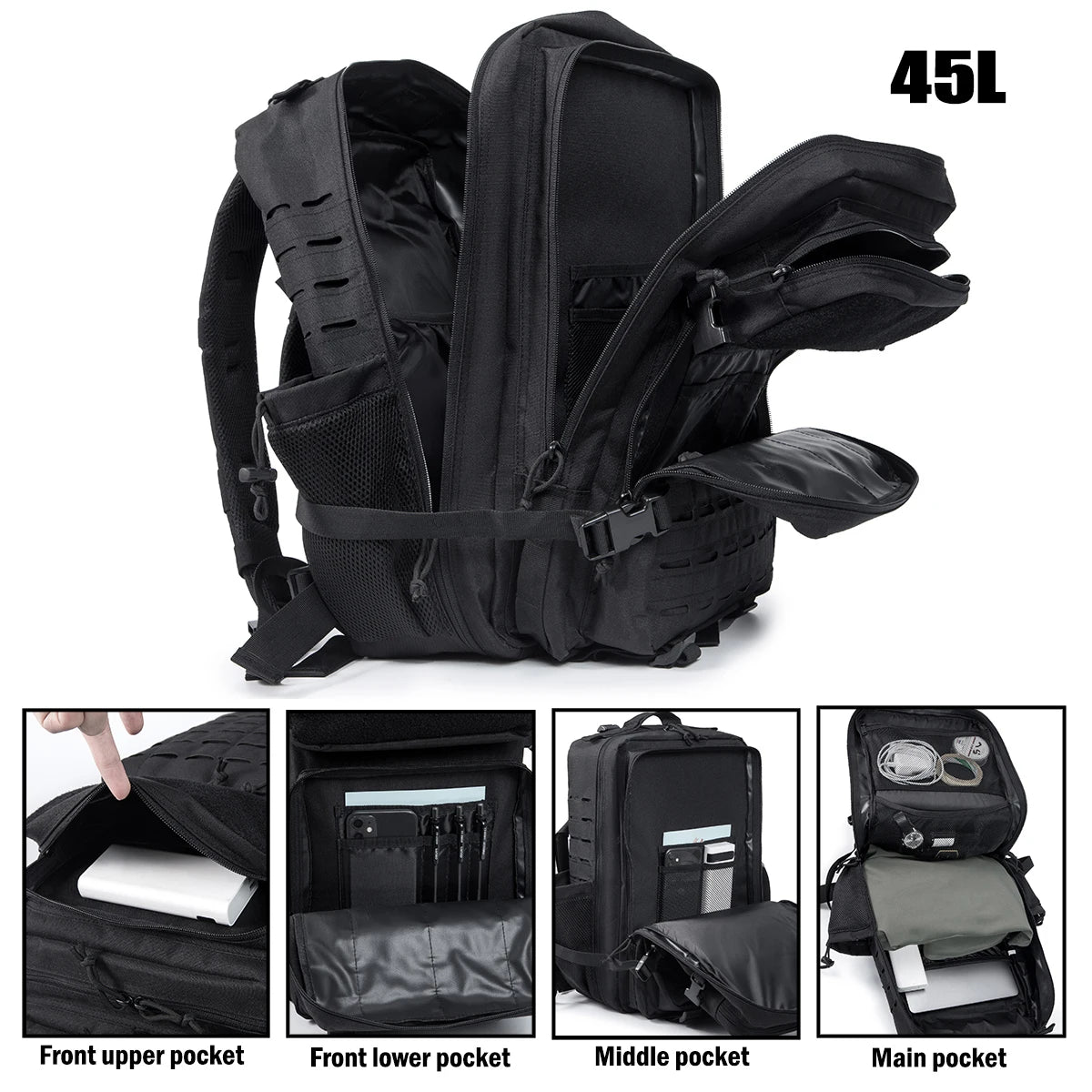 AeroWild™ Tactical Molle Trekking Backpack — 25L / 45L Capacity
