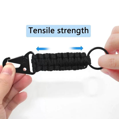 AeroWild™ Tactical Paracord Keychain with Heavy-Duty Carabiner