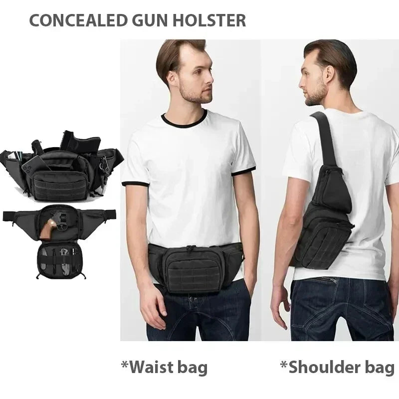 Packs for Men Nylon Shoulder Hiking Tactical Multi-function Waist Pack Fanny  Mobile Phone Bag Sports High-capacity Waist Bag