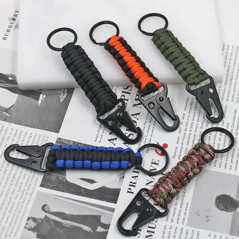 AeroWild™ Tactical Paracord Keychain with Heavy-Duty Carabiner