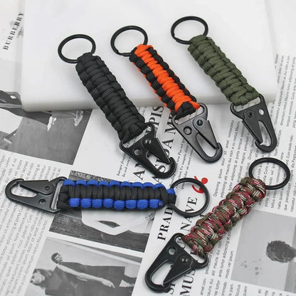 AeroWild™ Tactical Paracord Keychain with Heavy-Duty Carabiner