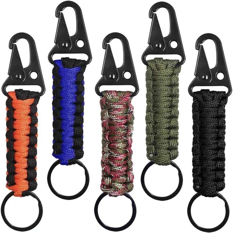 AeroWild™ Tactical Paracord Keychain with Heavy-Duty Carabiner