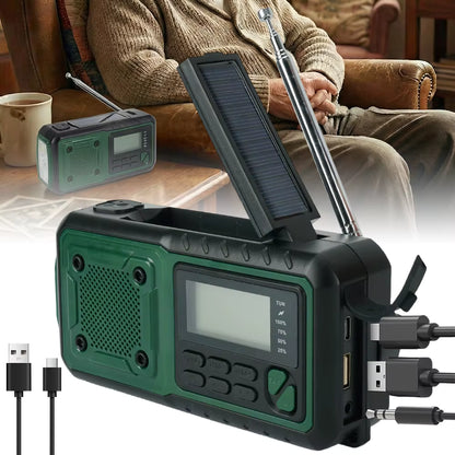 Solar Powered Emergency Radio AM FM Portable Weather Radio