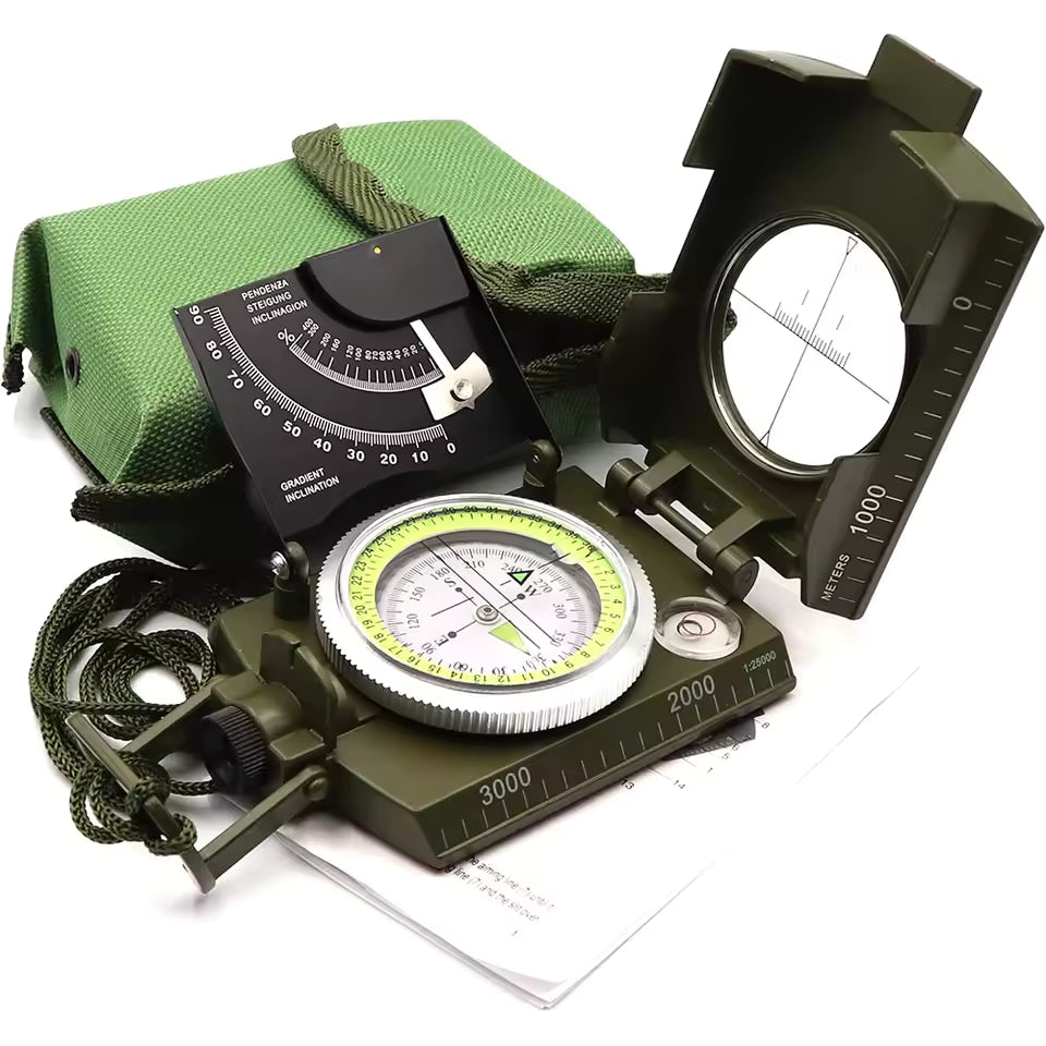 AeroWild™ Heavy-Duty Metal Geological Sighting Compass