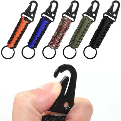 AeroWild™ Tactical Paracord Keychain with Heavy-Duty Carabiner