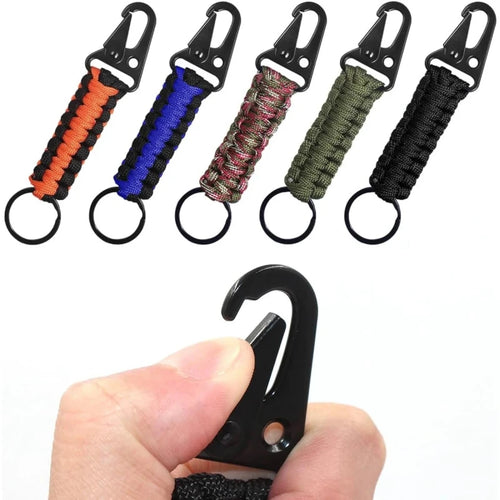 AeroWild™ Tactical Paracord Keychain with Heavy-Duty Carabiner
