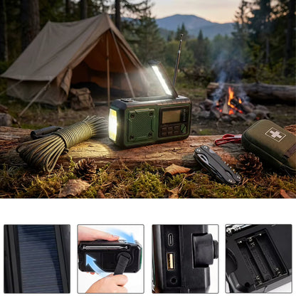 Solar Powered Emergency Radio AM FM Portable Weather Radio
