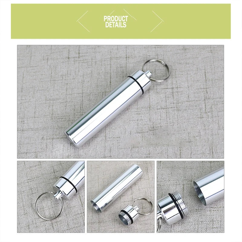 AeroWild™ Portable Aluminum EDC Pills & Survival Capsule Keychain