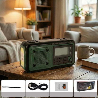 Solar Powered Emergency Radio AM FM Portable Weather Radio