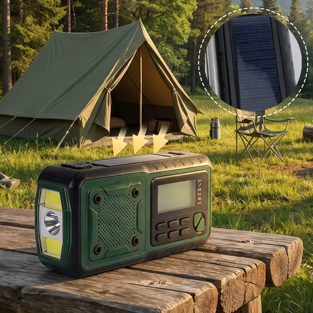 Solar Powered Emergency Radio AM FM Portable Weather Radio
