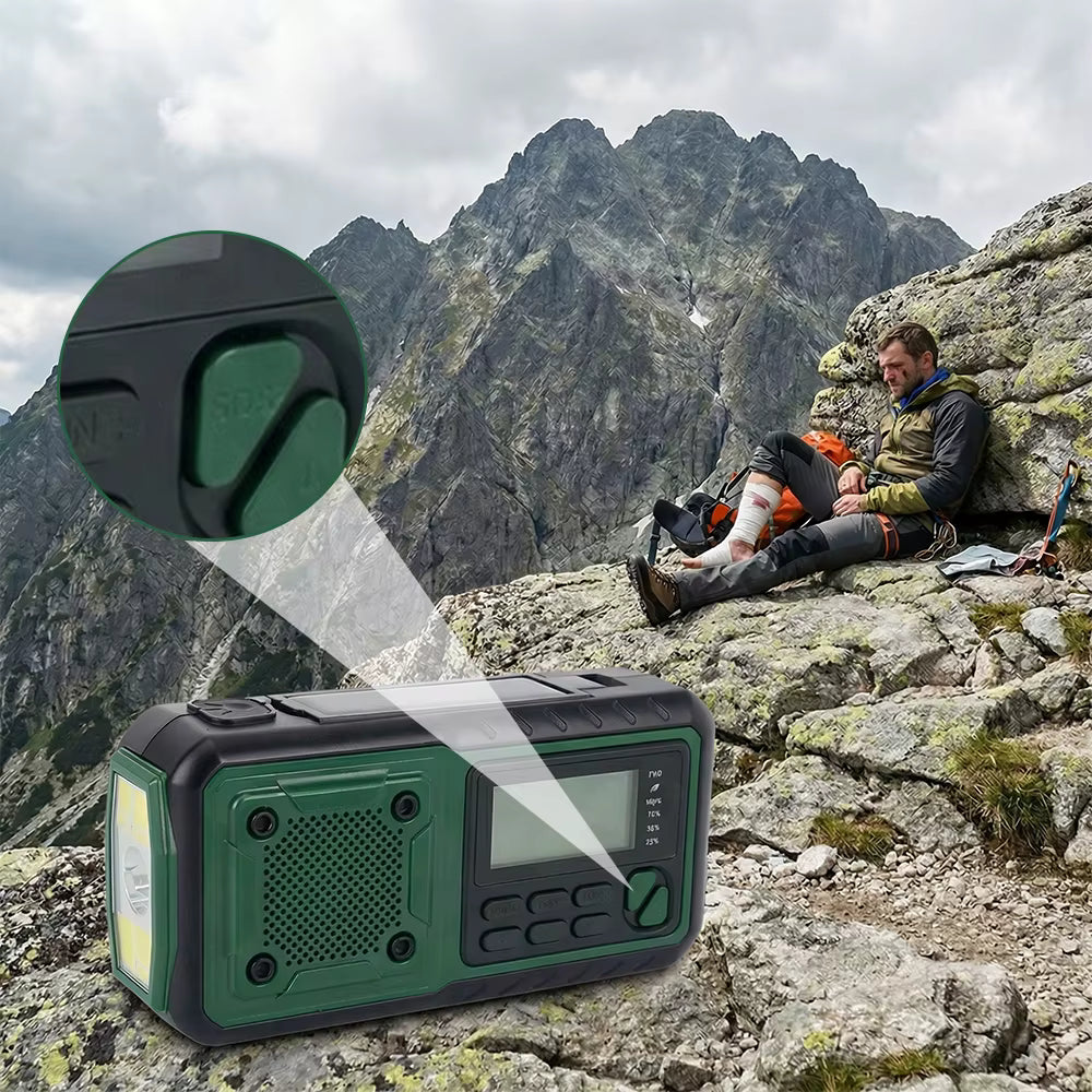 Solar Powered Emergency Radio AM FM Portable Weather Radio