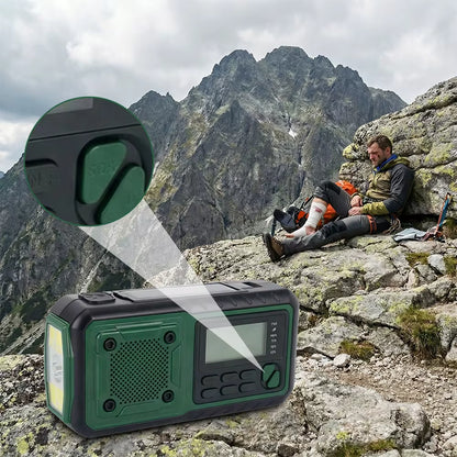 Solar Powered Emergency Radio AM FM Portable Weather Radio